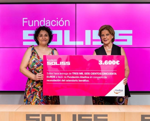 Fundación Soliss dona el importe recaudado de su calendario solidario a la Fundación Aladina